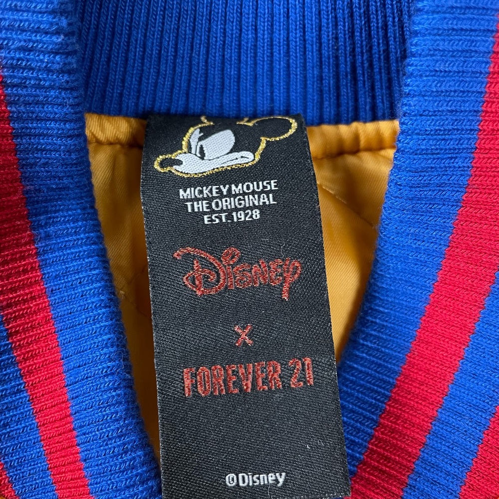 Disney X Forever 21 Disney Mickey Mouse Original Varsity Jacket Women’s SZ SMALL - Picture 5 of 16